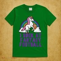 Funny Pink Fantasy Football Loser Unicorn T-Shirt thumb 5