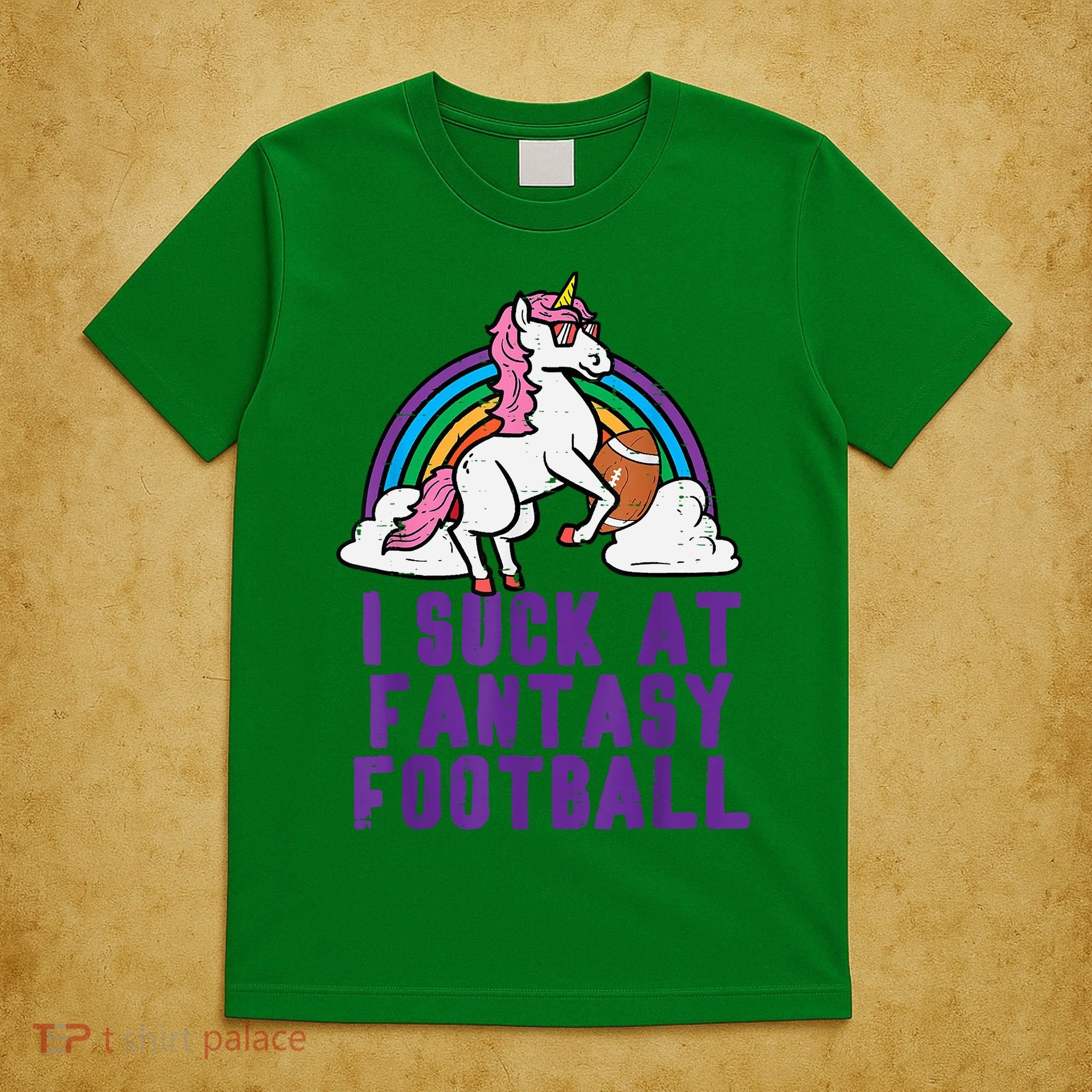 Funny Pink Fantasy Football Loser Unicorn T-Shirt