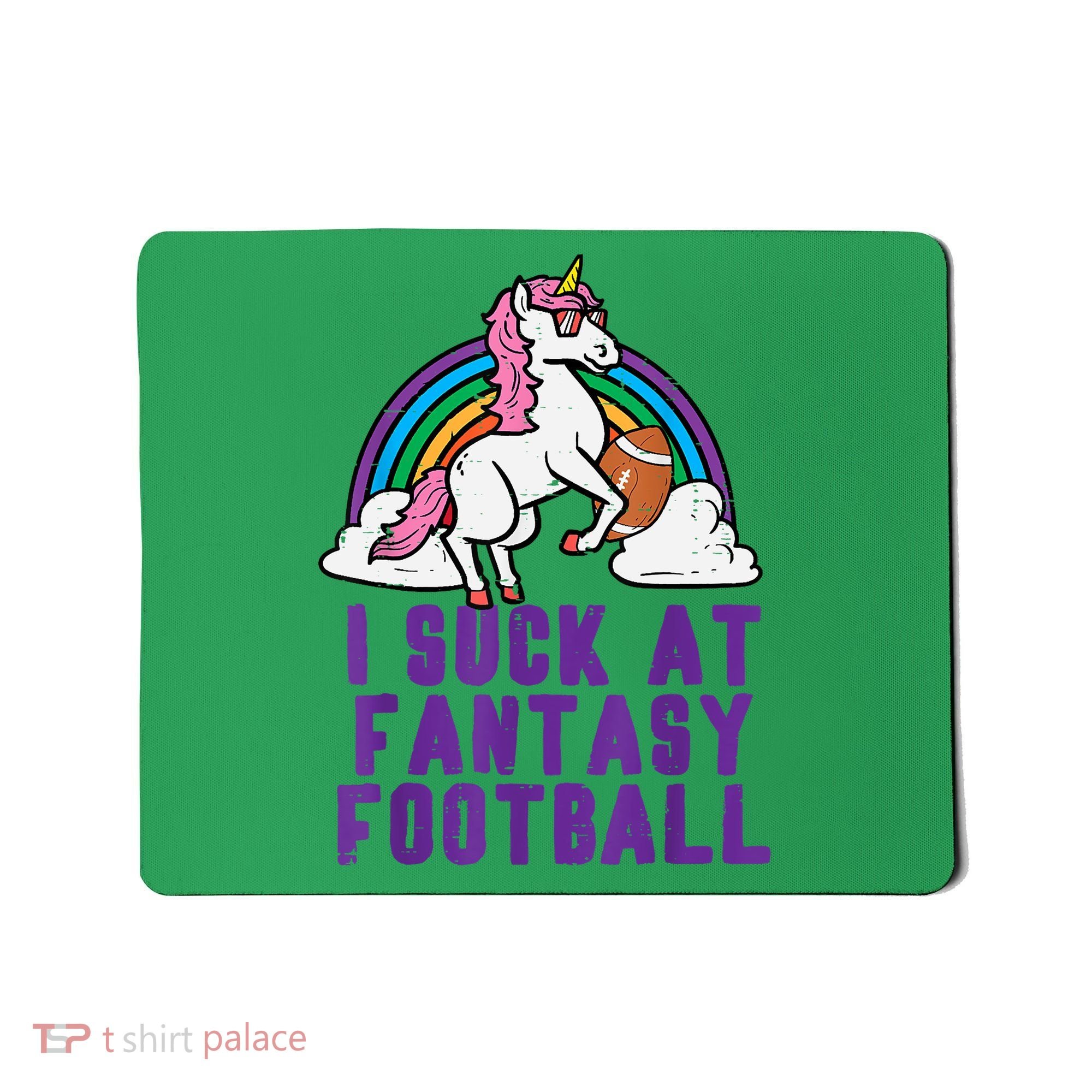 Funny Pink Fantasy Football Loser Unicorn Mousepad