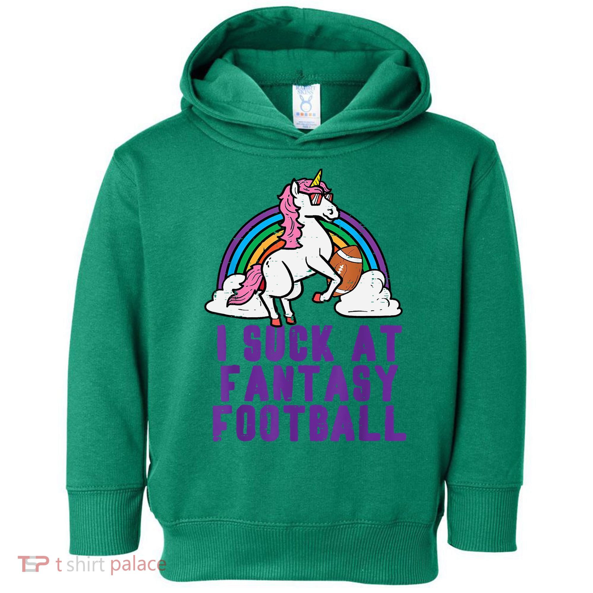 Funny Pink Fantasy Football Loser Unicorn Toddler Hoodie