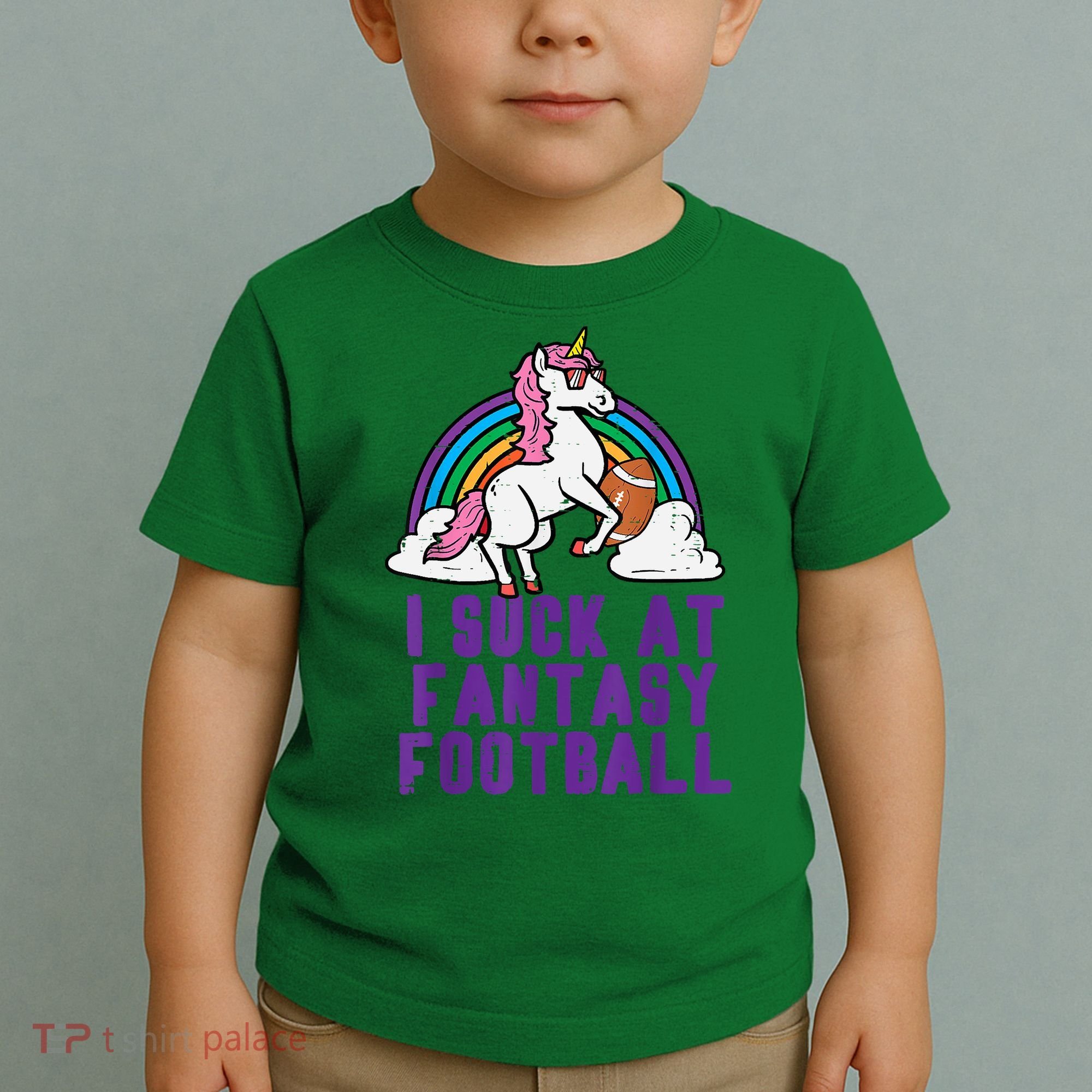 Funny Pink Fantasy Football Loser Unicorn Toddler T-Shirt