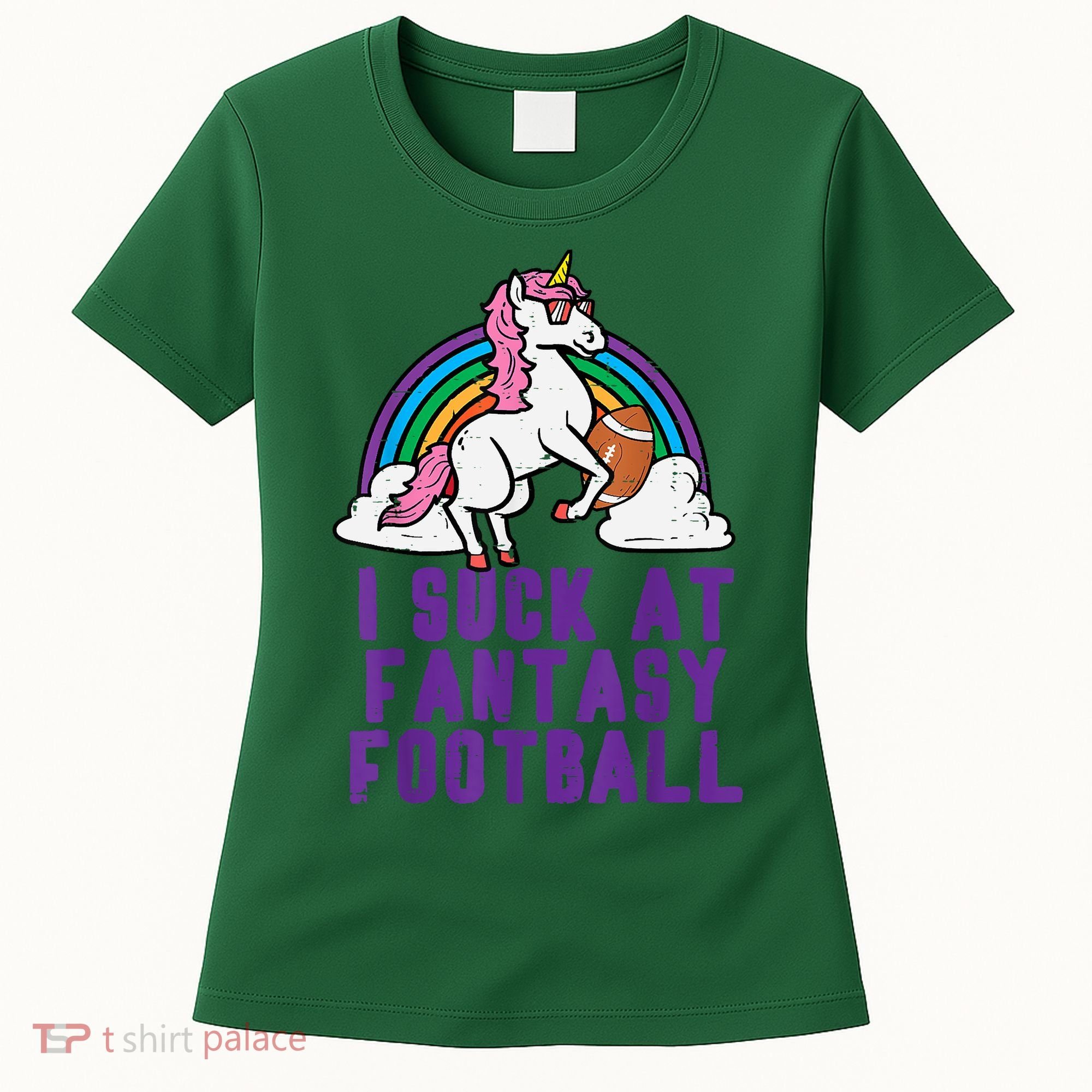 Funny Pink Fantasy Football Loser Unicorn Women's T-Shirt