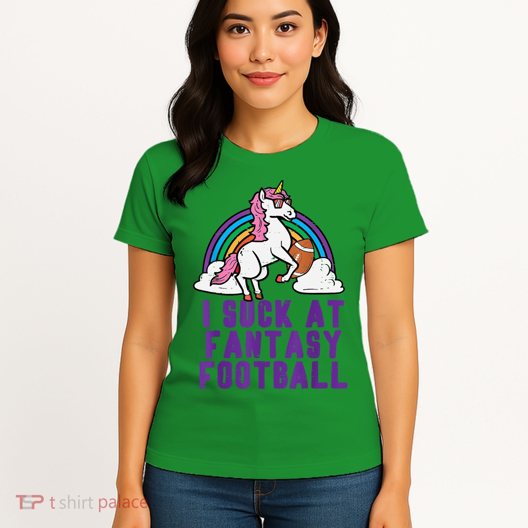 Funny Pink Fantasy Football Loser Unicorn Women's T-Shirt