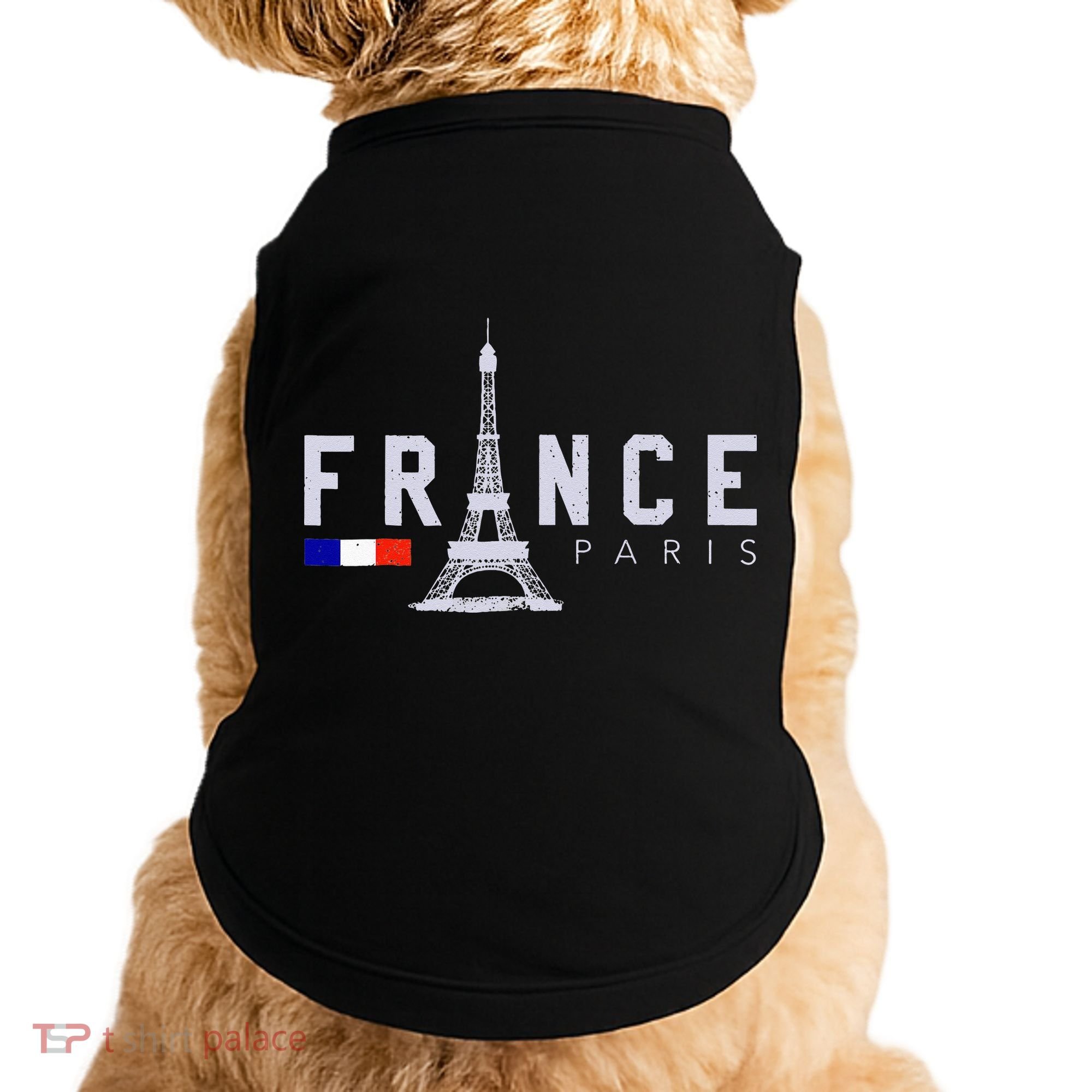 France Paris French Flag Eiffel Tower Souvenir Gift Doggie Tank