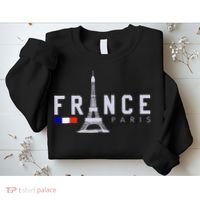 France Paris French Flag Eiffel Tower Souvenir Gift Sweatshirt thumb 2