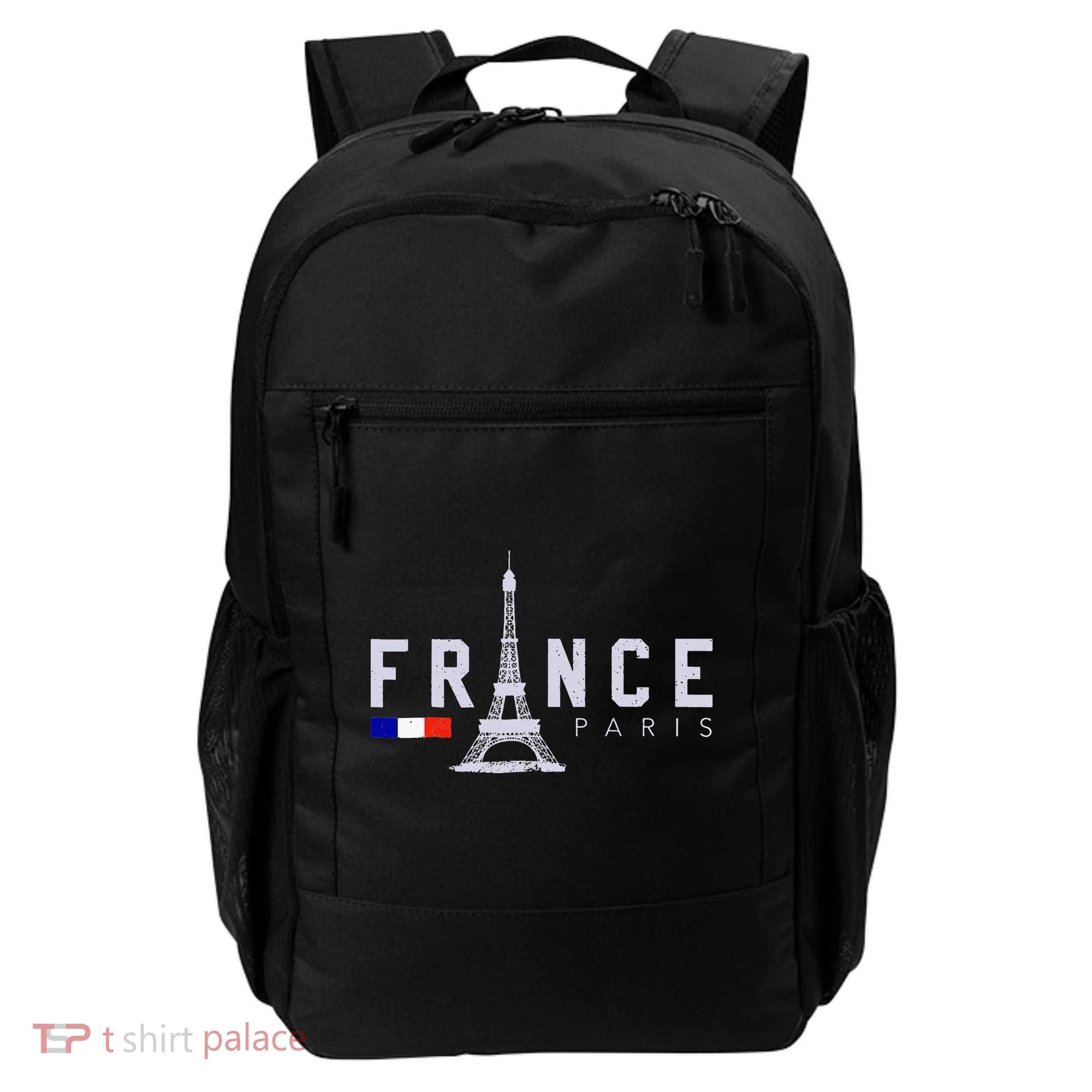 France Paris French Flag Eiffel Tower Souvenir Gift Backpack