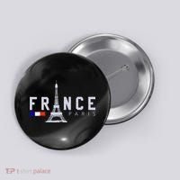 France Paris French Flag Eiffel Tower Souvenir Gift Button thumb 0