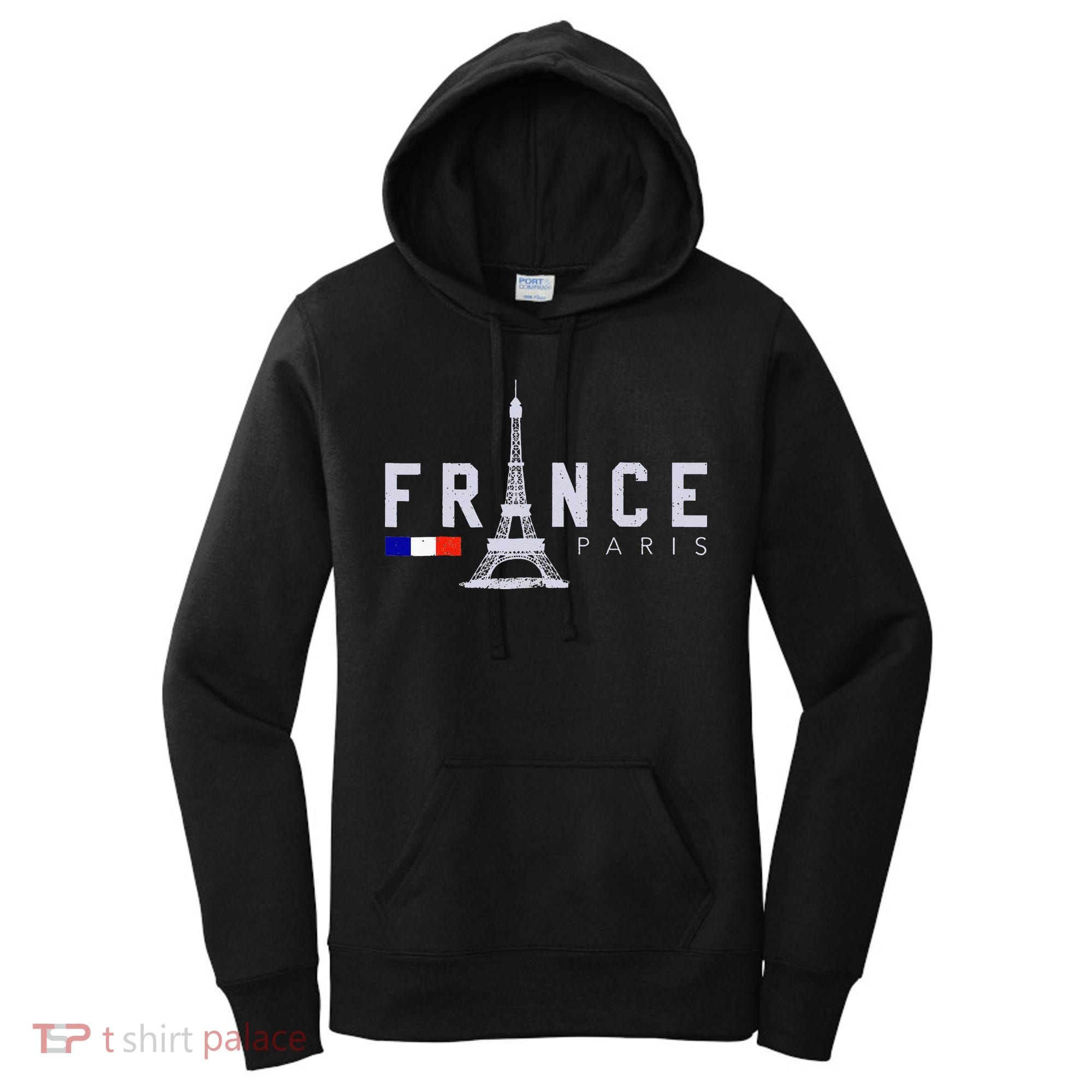France Paris French Flag Eiffel Tower Souvenir Gift Women's Hoodie