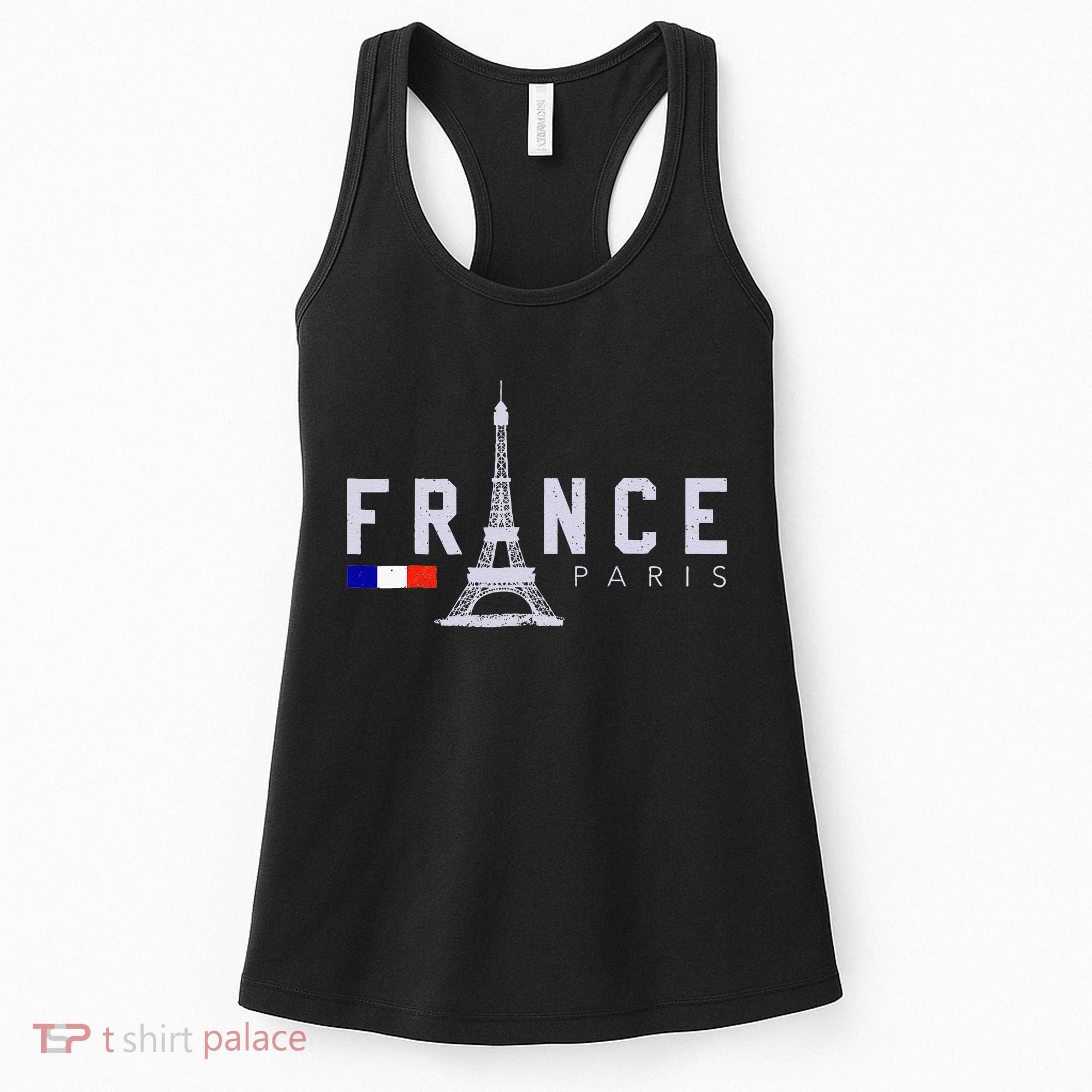 France Paris French Flag Eiffel Tower Souvenir Gift Women's Tank Top