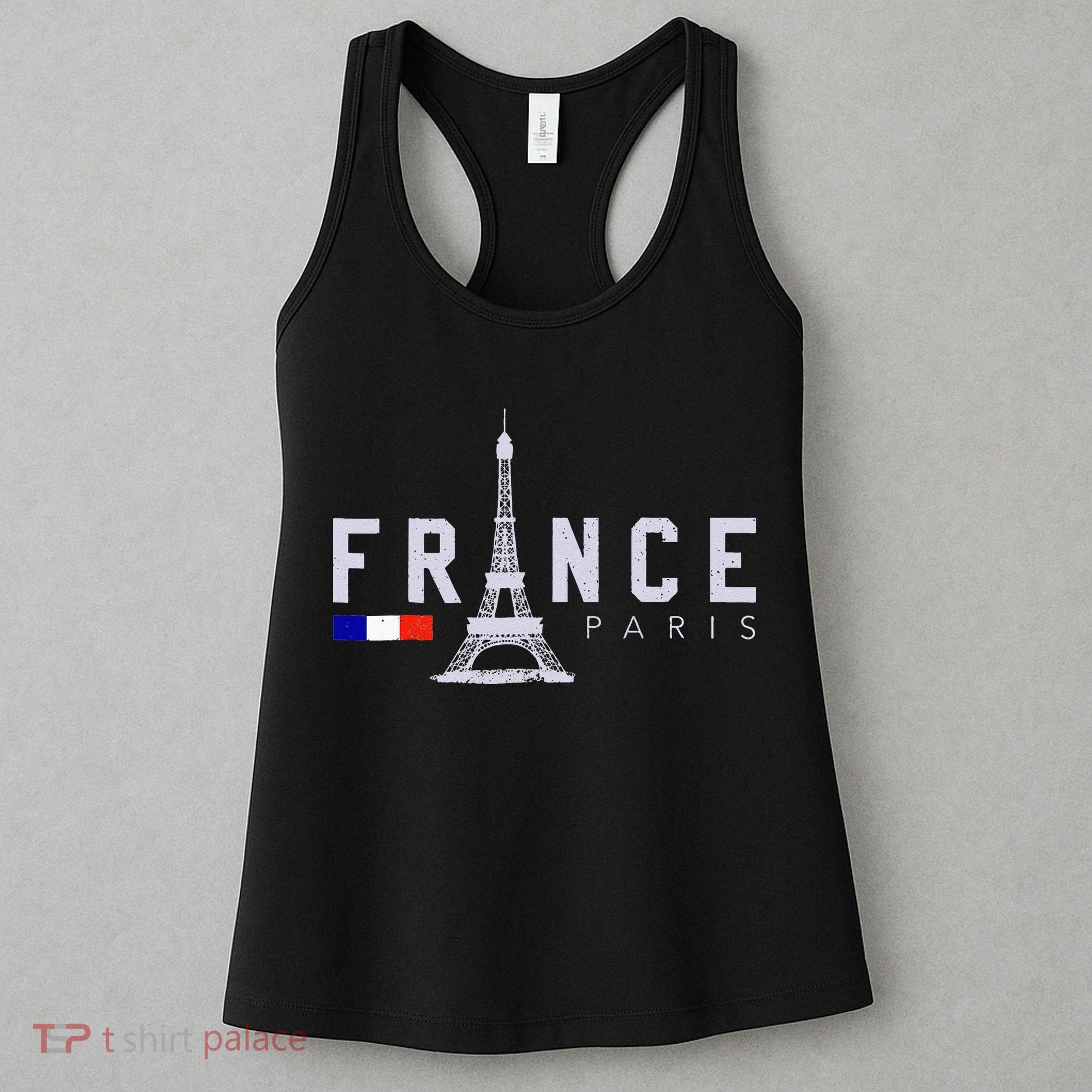France Paris French Flag Eiffel Tower Souvenir Gift Women's Tank Top