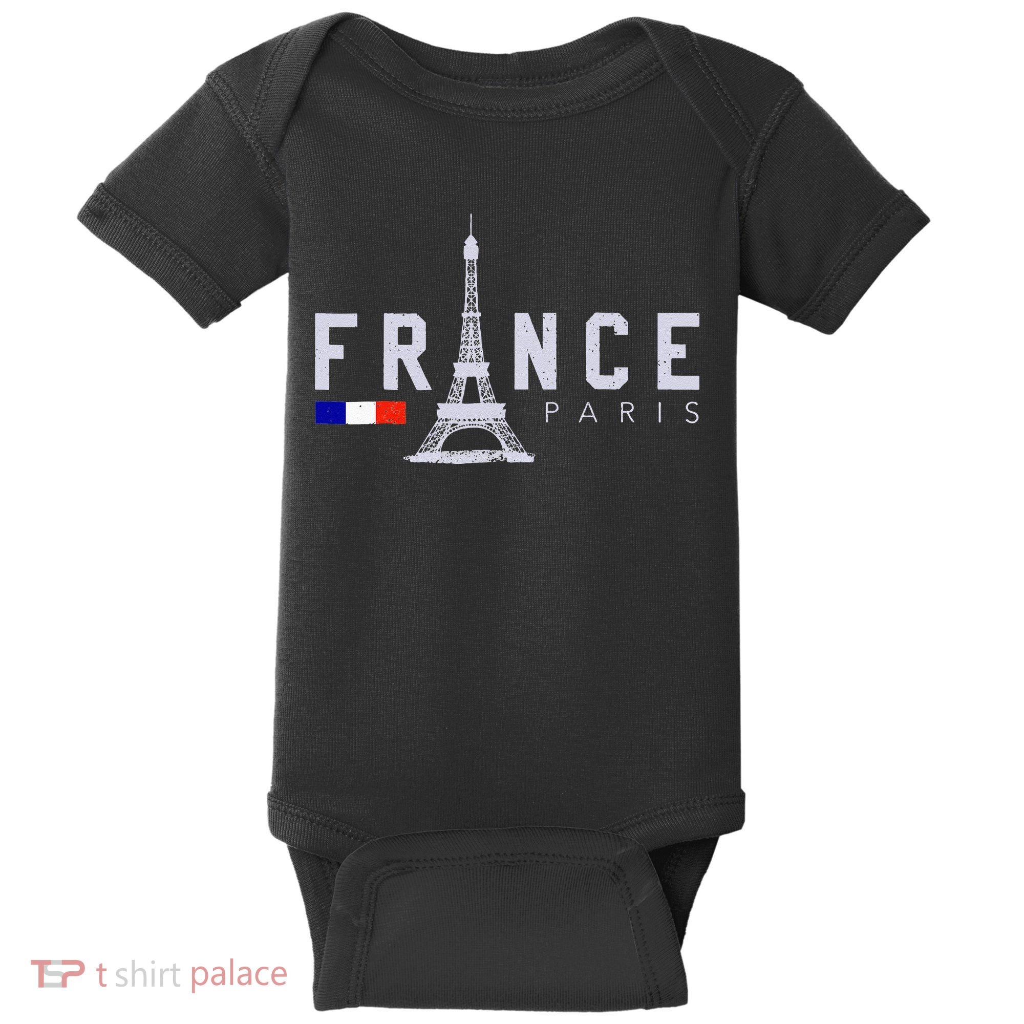 France Paris French Flag Eiffel Tower Souvenir Gift Baby Bodysuit