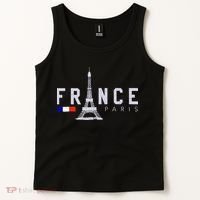 France Paris French Flag Eiffel Tower Souvenir Gift Tank Top thumb 2