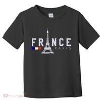France Paris French Flag Eiffel Tower Souvenir Gift Toddler T-Shirt thumb 0