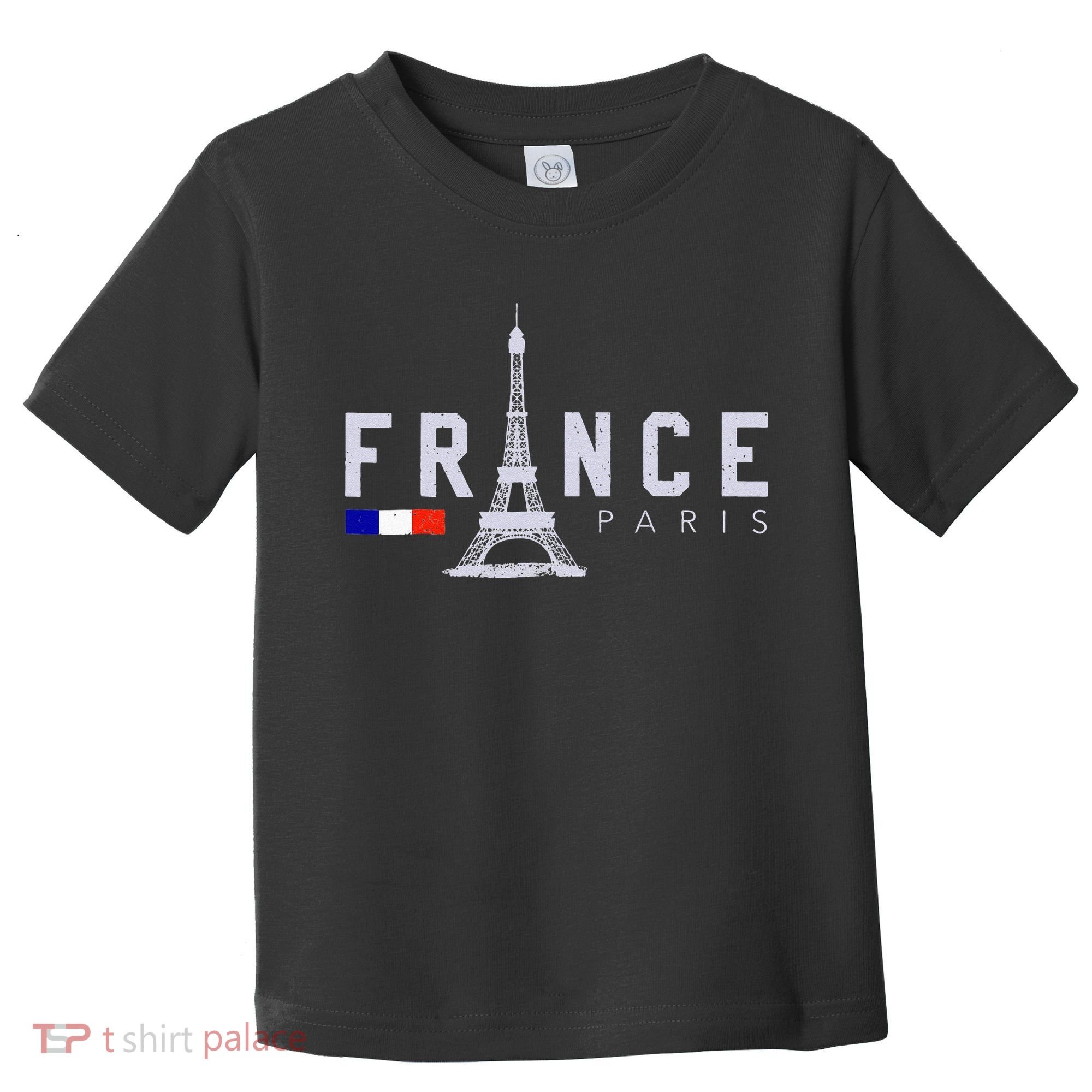 France Paris French Flag Eiffel Tower Souvenir Gift Toddler T-Shirt