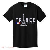 France Paris French Flag Eiffel Tower Souvenir Gift Kids T-Shirt thumb 0