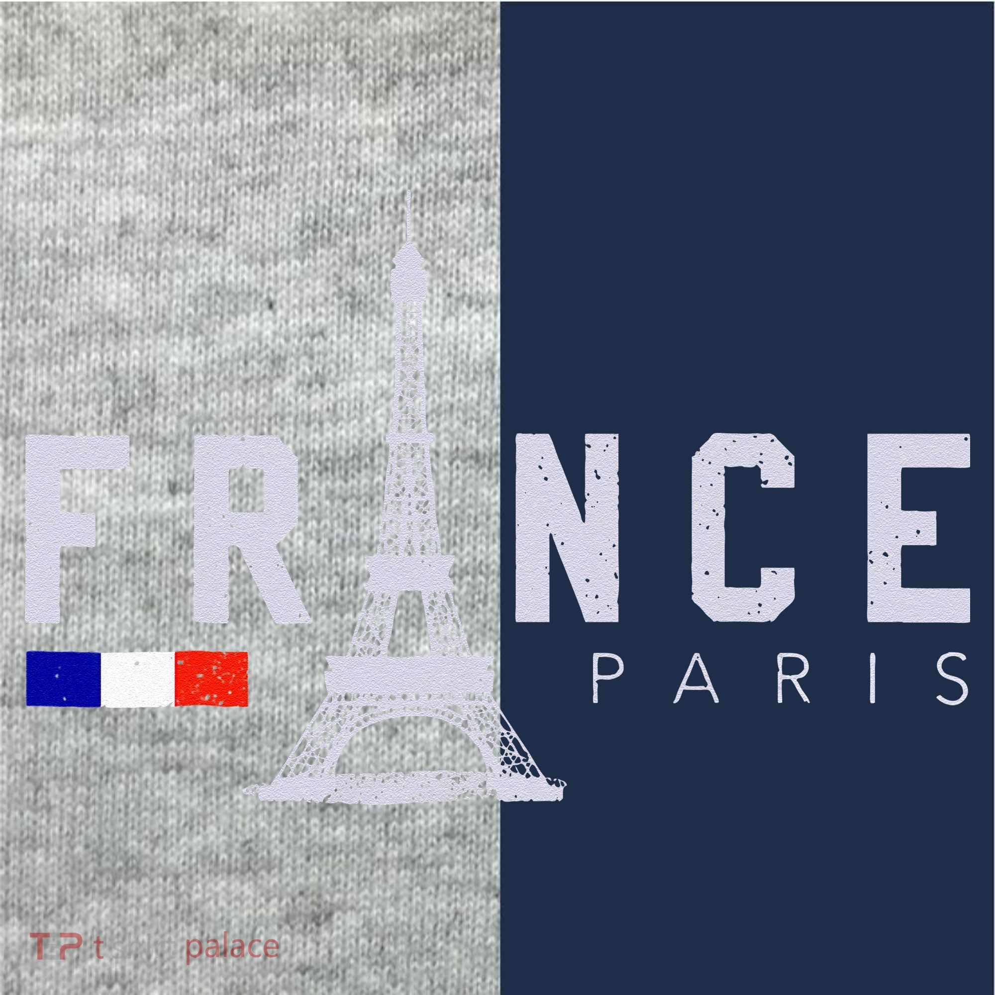 France Paris French Flag Eiffel Tower Souvenir Gift Kids Colorblock Raglan Jersey