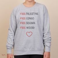 Free Palestine Free Congo Free Soudan Free World Women's Sweatshirt thumb 0
