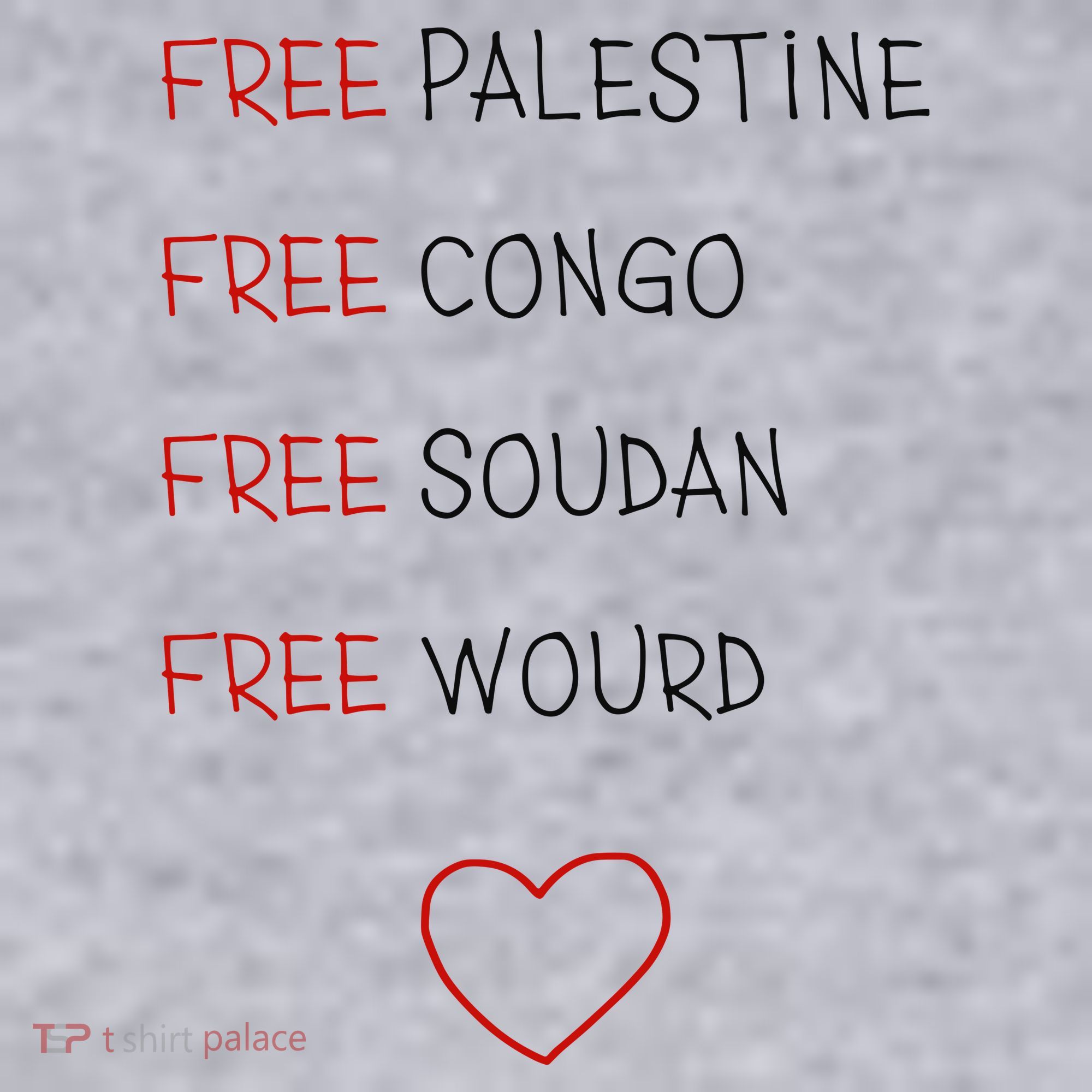 Free Palestine Free Congo Free Soudan Free World Women's Sweatshirt