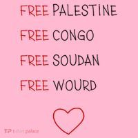 Free Palestine Free Congo Free Soudan Free World Coaster thumb 2