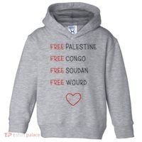 Free Palestine Free Congo Free Soudan Free World Toddler Hoodie thumb 0