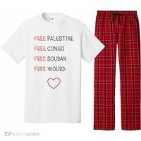 Free Palestine Free Congo Free Soudan Free World Pajama Set thumb 0