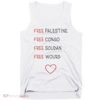 Free Palestine Free Congo Free Soudan Free World Tank Top thumb 0