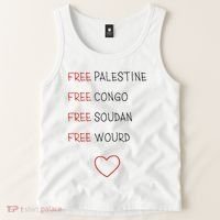 Free Palestine Free Congo Free Soudan Free World Tank Top thumb 2