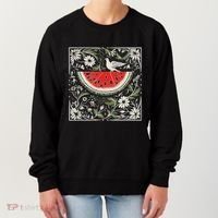 Free Palestine Fruits Watermelon Map Women's Sweatshirt thumb 0