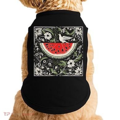 Free Palestine Fruits Watermelon Map Doggie Tank