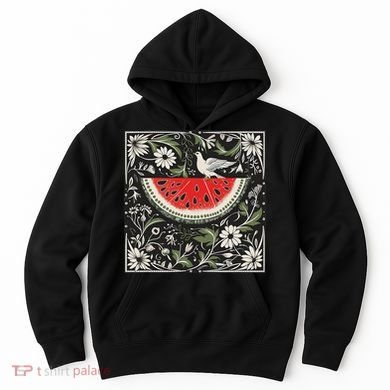 Free Palestine Fruits Watermelon Map Hoodie