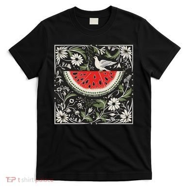 Free Palestine Fruits Watermelon Map T-Shirt