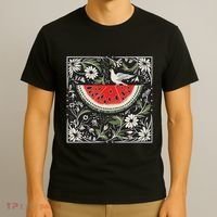 Free Palestine Fruits Watermelon Map T-Shirt thumb 3