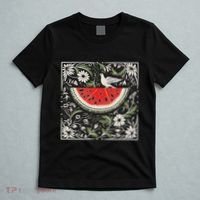 Free Palestine Fruits Watermelon Map T-Shirt thumb 5