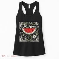 Free Palestine Fruits Watermelon Map Women's Tank Top thumb 0