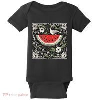 Free Palestine Fruits Watermelon Map Baby Bodysuit thumb 0