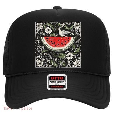 Free Palestine Fruits Watermelon Map Hat