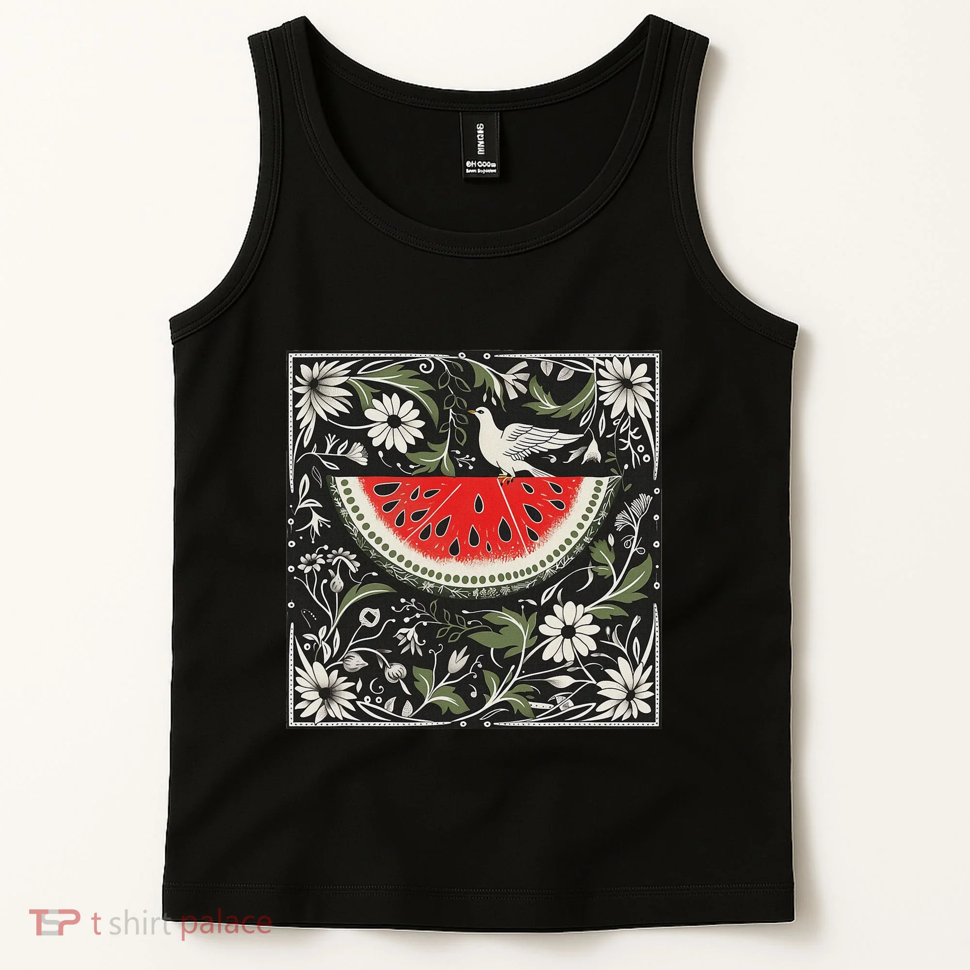 Free Palestine Fruits Watermelon Map Tank Top
