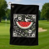 Free Palestine Fruits Watermelon Map Golf Towel thumb 1