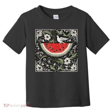 Free Palestine Fruits Watermelon Map Toddler T-Shirt