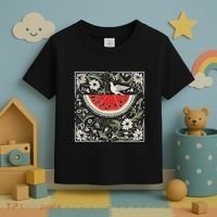 Free Palestine Fruits Watermelon Map Toddler T-Shirt thumb 3