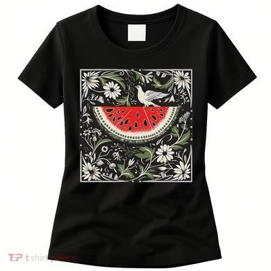 Free Palestine Fruits Watermelon Map Women's T-Shirt