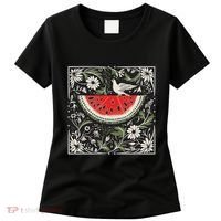 Free Palestine Fruits Watermelon Map Women's T-Shirt thumb 0