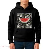 Free Palestine Fruits Watermelon Map Kids Hoodie thumb 4