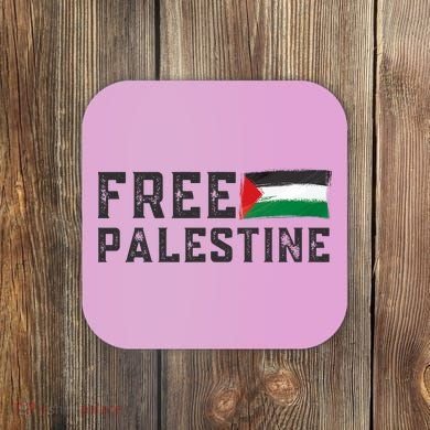 Free Palestine Flag Arabic Gaza Coaster
