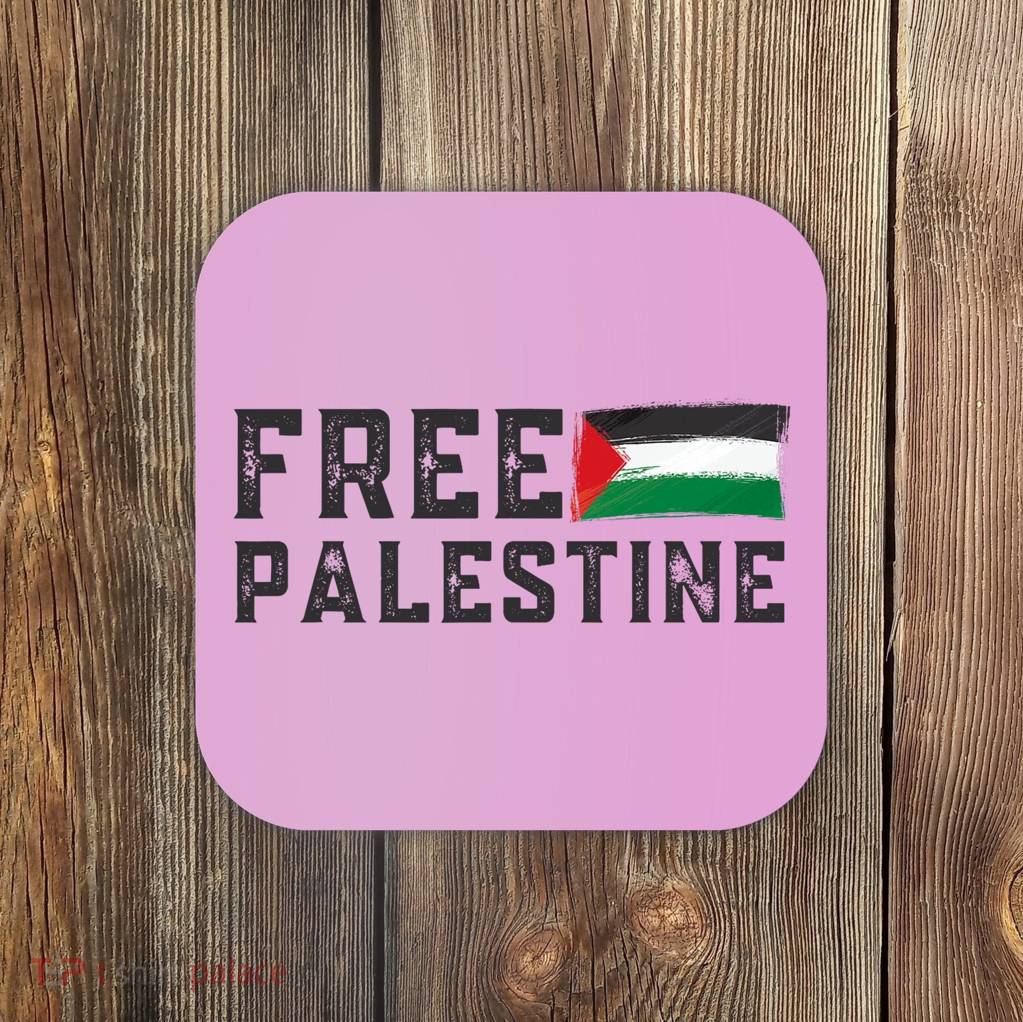 Free Palestine Flag Arabic Gaza Coaster