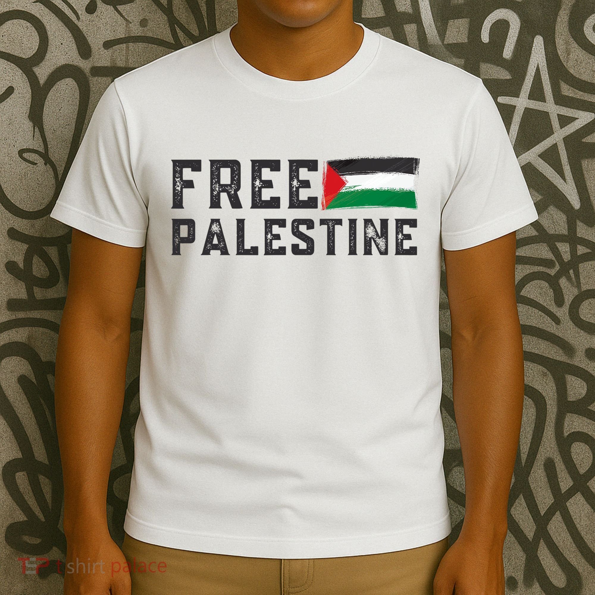 Free Palestine Flag Arabic Gaza T-Shirt