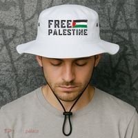 Free Palestine Flag Arabic Gaza Bucket Hat thumb 2