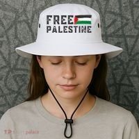 Free Palestine Flag Arabic Gaza Bucket Hat thumb 3