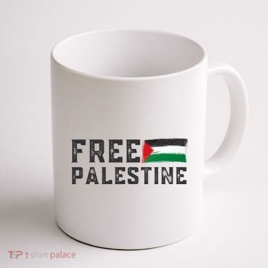 Free Palestine Flag Arabic Gaza Coffee Mug back
