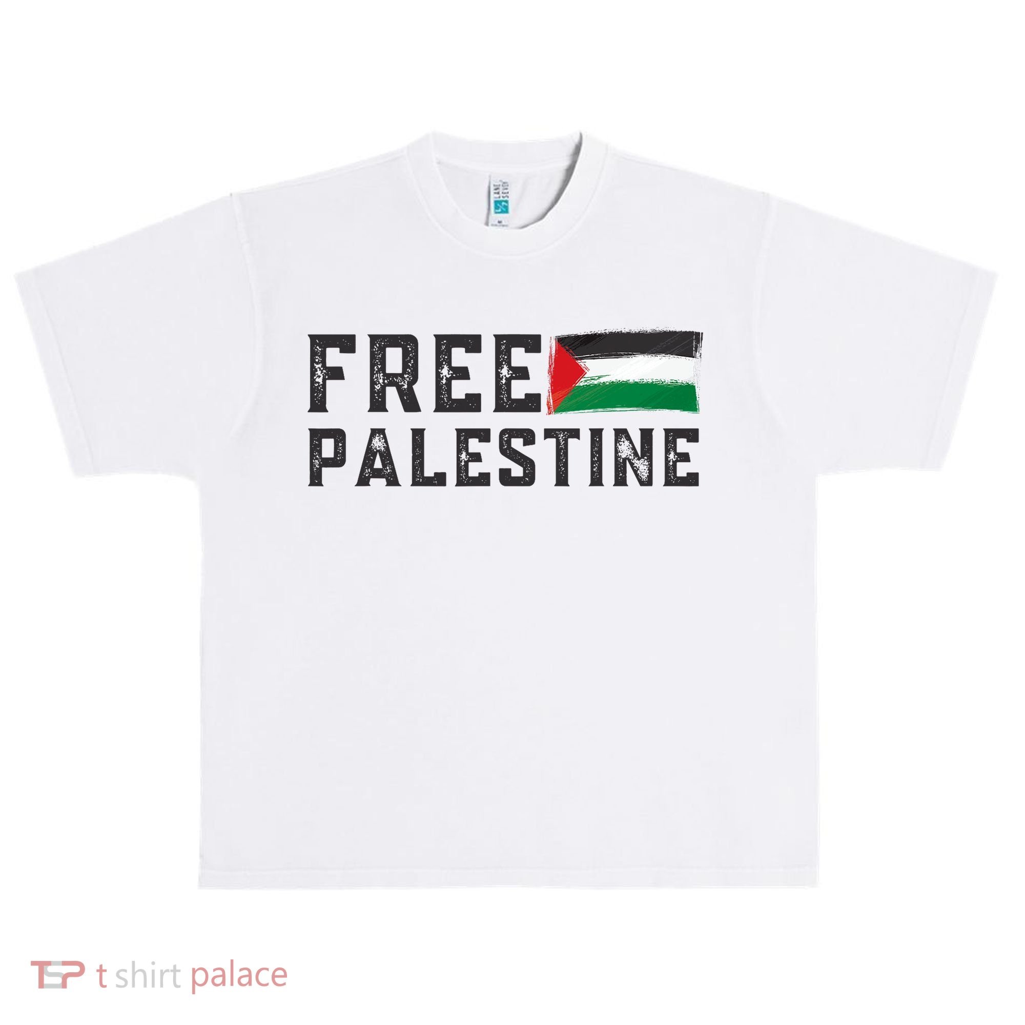 Free Palestine Flag Arabic Gaza Urban Oversized Heavyweight T-Shirt